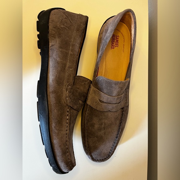Samuel Hubbard Mens Sz 13 Free Spirit Gray Suede Casual Shoes Driving Moccasin - Picture 2 of 11
